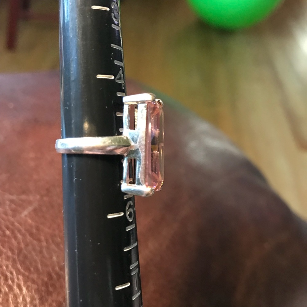 Rectangle Pink Ice Ring - Picture 3 of 6